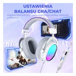 Słuchawki przewodowe z mikrofonem Fifine AmpliGame H16 Nauszne Biały
