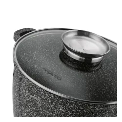 Garnek ceramiczny wysoki Konighoffer Kingstone 6,85 l okrągły z aromatyzerem i 2 nakładki