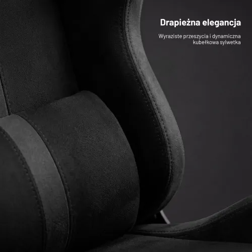 Fotel Diablo Chairs X-One 2.0 Small Burned Black Gamingowy do 90kg Tkanina Czarny