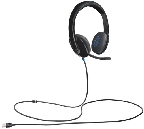 Słuchawki przewodowe z mikrofonem Logitech H540 Headset USB Nauszne Czarny