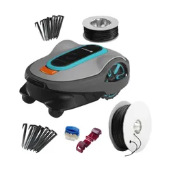 Robot koszący GARDENA Sileno Life 1500 + Przewód ograniczający GARDENA 4058-60 + Łączniki zaciskowe GARDENA 4089-20 + Szpilki zabezpieczające GARDENA 4090