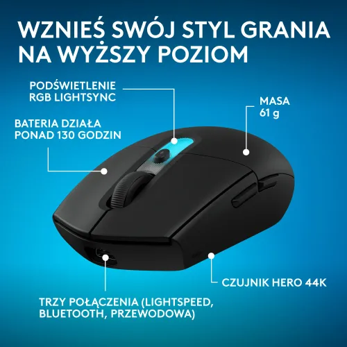 Myszka gamingowa Logitech G305 X Superlight Czarny