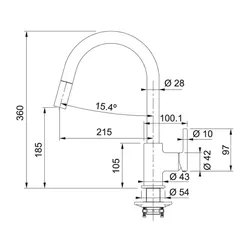 Bateria FRANKE Lina 115.0626.083 Beżowy