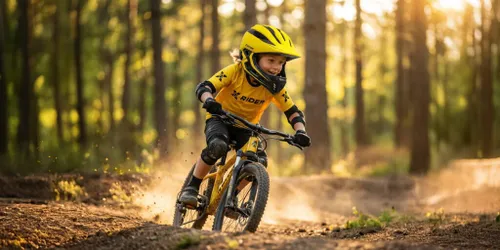 Kask XRIDER XRKFH004S Żółto-czarny Full Face dla Dzieci z odpinaną szczęką (rozmiar S)