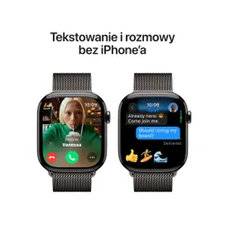 Apple Watch 10 GPS + Cellular 42mm koperta z tytanu (łupek) + bransoleta mediolańska (łupek)
