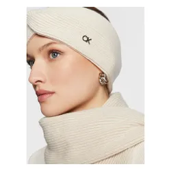Calvin Klein Re-Blocare Eșarfă K60k610415 Întuneric Ecru