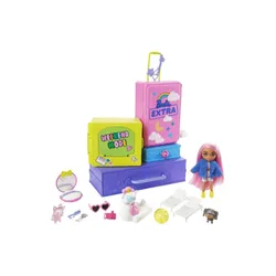 Barbie ekstra set + küçük bebek + hayvanlar