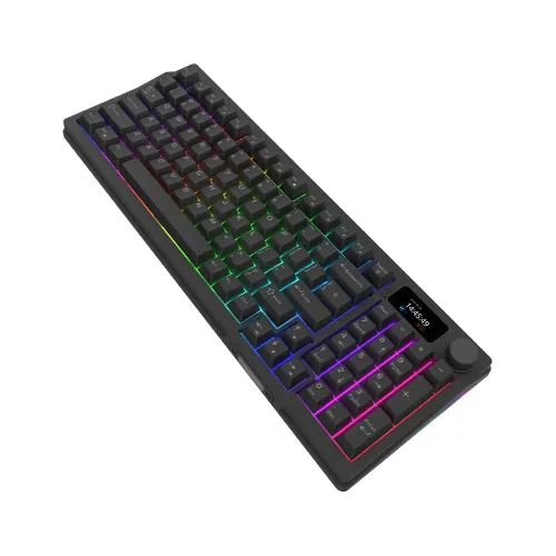 Klawiatura gamingowa Aqirys Atria AQIRYS White Linear przewodowa mechaniczna podświetlana czarna