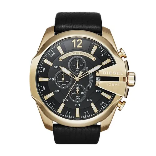 Diesel Mega Chief Dz4344 Gold / Black / Gold Saati