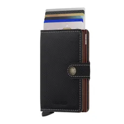 RFID Miniwallet Gizli Saffiano-brown Kılıflı Cüzdan