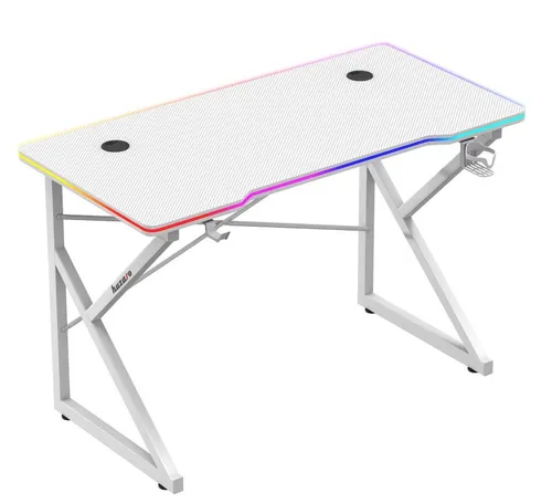 Biurko gamingowe HUZARO Hero 1.7 RGB Biały