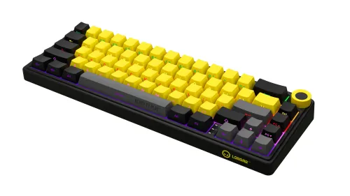 Klawiatura mechaniczna Lorgar KBP70MW Toxic Purple Czarno-żółty