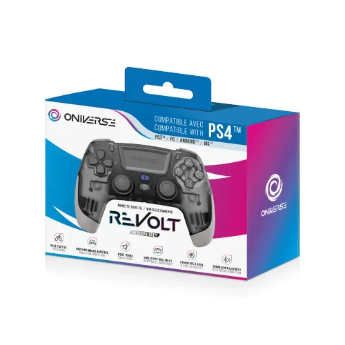 Pad Oniverse Revolt Mercury Gray do PC PS4, PS3 Android iOS Bezprzewodowy Szary