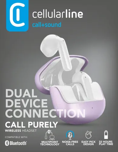 Słuchawki douszne CELLULARLINE Pure Fioletowy