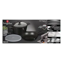Zestaw garnek z patelnią 24cm z powłoką tytanową 4-ele BERLINGER HAUS Monaco BH-7098