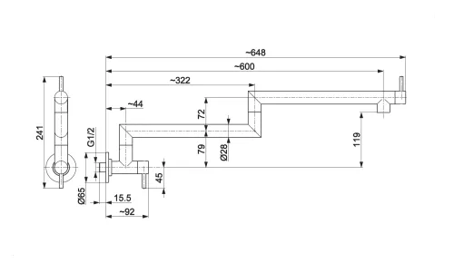 Bateria KFA Armatura Duero Pot Filler 6623-030-31 Stalowa Złoty mat