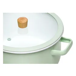 Zestaw garnków GERLACH Natur Enamel Pastelowa zieleń (6 elementów)
