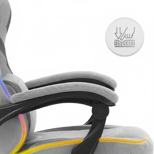 Fotel gamingowy CABRO C502 LED Szary