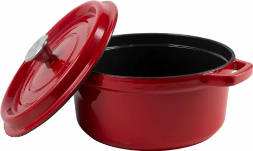 Garnek żeliwny VINTAGE CUISINE VC2P2218RF20CP Czerwony 2.2L