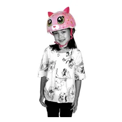 Kask rowerowy RASKULLZ Astro Cat Różowy dla Dzieci (rozmiar S)