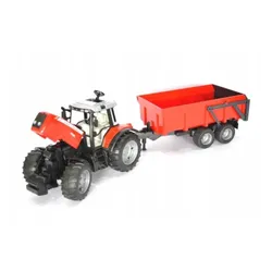 Bruder Traktor Massey Ferguson 7480 z przyczepą wywrotką