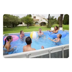 Basen stelażowy Bestway ogrodowy prostokątny 488x244x122 cm zestaw 10w1