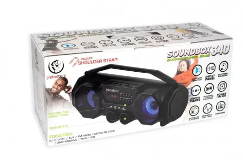 Głośnik Bluetooth Rebeltec SoundBOX 340 12W Radio FM Czarny