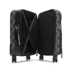 Малый тканевый чемодан KARL LAGERFELD K / Monogram Jkrd 2.0 Trolley 236w3024 Grey A250