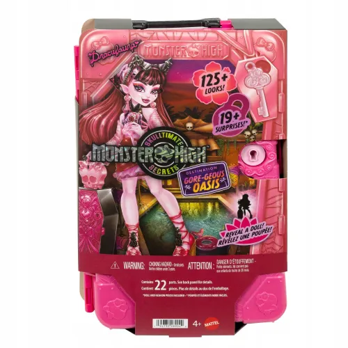 LALKA MONSTER HIGH STRASZYSEKRETY S7 Draculaura wakacje zestaw z walizką