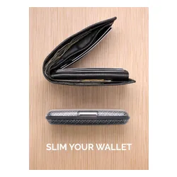 Кошелек Ogon Design Stockholm Card Case Premium V3, алюминиевый, синий