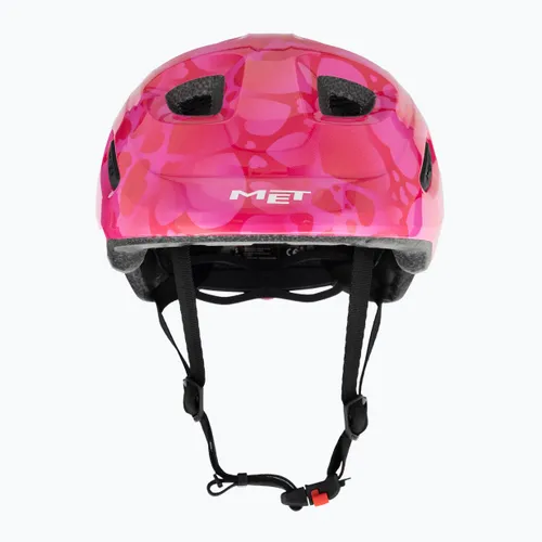 Kask rowerowy dziecięcy MET Hooray pink hearts glossy