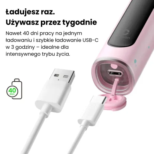 Szczoteczka soniczna OCLEAN X Kids S Różowy + etui