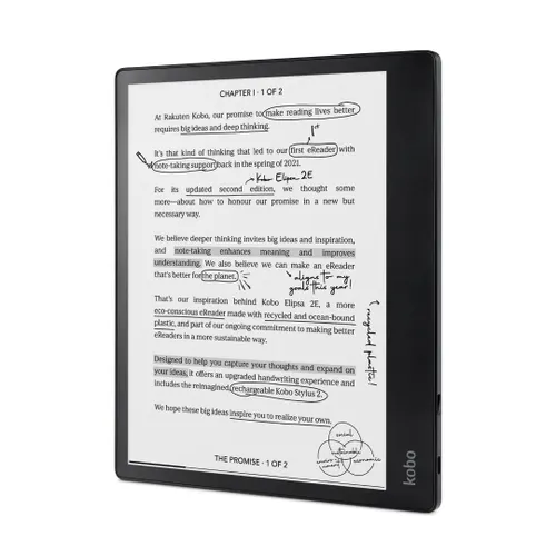 Czytnik E-booków Kobo Elipsa 2E - 10,3" - 32GB - WiFi - Bluetooth - rysik - czarny