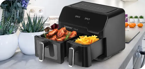 Air Fryer Frytkownica beztłuszczowa ZELMER ZAF9000 5.5l z podwójnym koszem