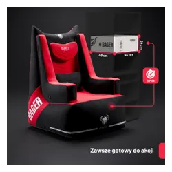 Fotel DIABLO CHAIRS X-Bager Czarno-Czerwony