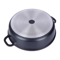 Patelnia granitowa ze szklaną pokrywką GRANDE 28 cm