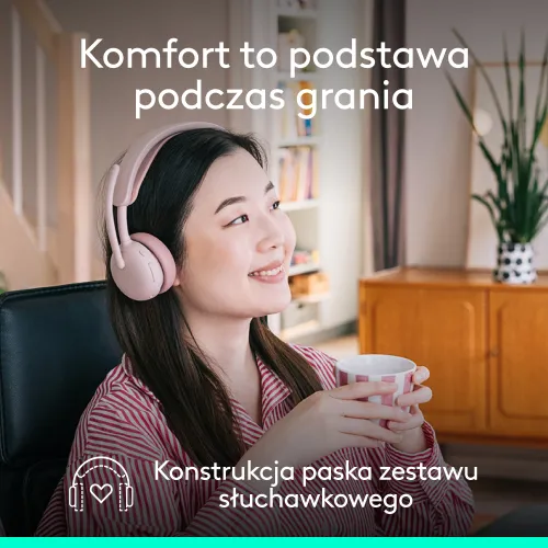 Słuchawki LOGITECH Zone Wireless 2 ES Bezprzewodowe, Nauszne, ANC Różowy