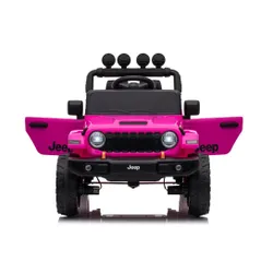 Auto Na Akumulator Jeep Rubicon 2X200W 24V Eva Skóra LED Pilot Radio MP3