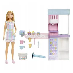 Lalka Barbie lodziarnia HCN46