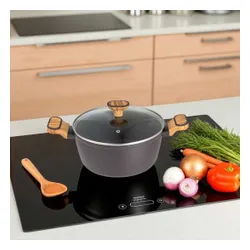 Garnek Multiclad 24Cm Z Pokrywą Bergner Bg-56037 Charcoal