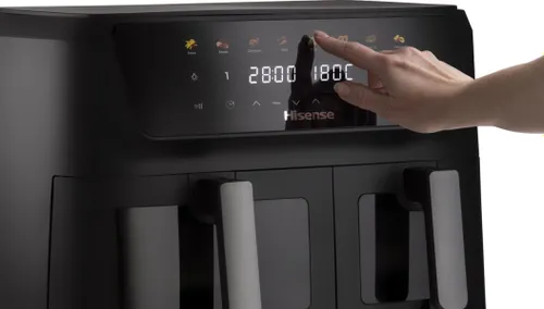 Air Fryer Frytkownica beztłuszczowa HISENSE HAF2700DCD 11l z podwójnym koszem 8 automatycznych programów