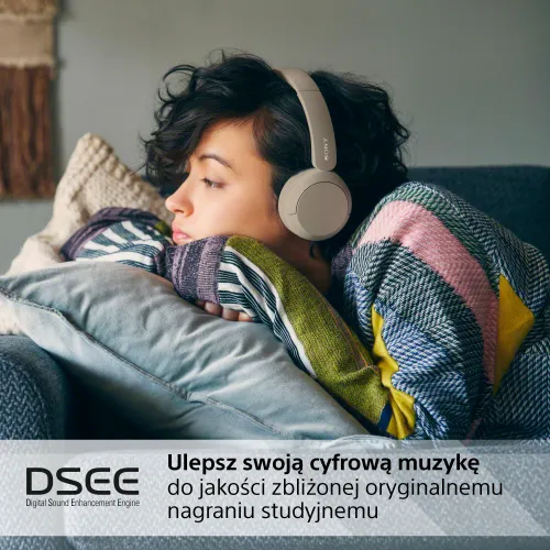 Słuchawki bezprzewodowe Sony WH-CH520 Nauszne Bluetooth 5.2 Kremowy