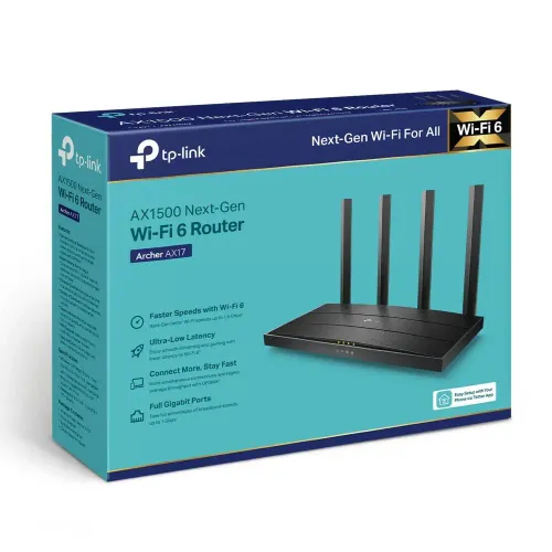 Router TP-LINK Archer AX17 AX1500 Czarny