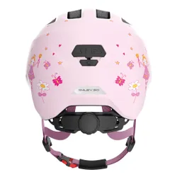 Kask rowerowy ABUS Smiley 3.0 LED Princess Różowy dla Dzieci (rozmiar M)