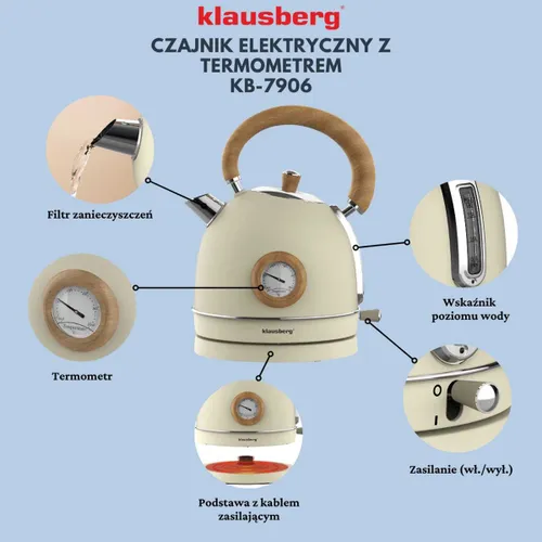 Czajnik KLAUSBERG KB-7906 Beżowy