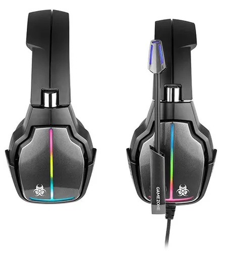 Słuchawki przewodowe z mikrofonem Tracer Gamezone Hydra Pro RGB 7.1 Nauszne Czarny