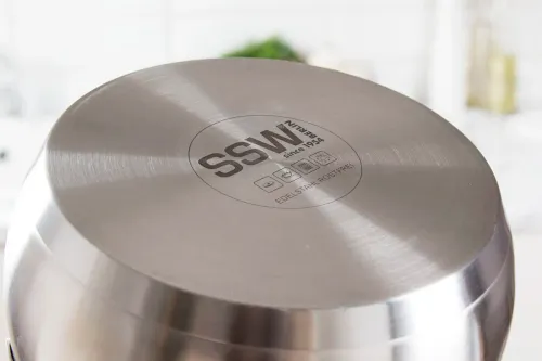 Garnek ze stali nierdzewnej z pokrywką SSW PROFI PLUS 3,6 l