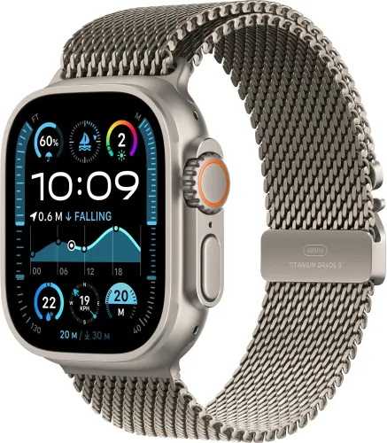 Apple Watch Ultra 2 GPS + Cellular Koperta z tytanu 49mm Bransoleta mediolańska z tytanu Rozmiar L