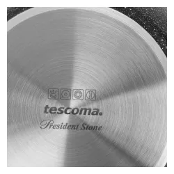 TESCOMA President Stone 24 cm czarna - patelnia / wok nieprzywierający