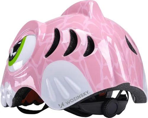 Kask rowerowy WOZINSKY Dinozaur HT-62R Różowy dla Dzieci (rozmiar S)